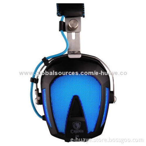 New model glittering gaming headset with durable head-rail, soft big ear pads and cool design